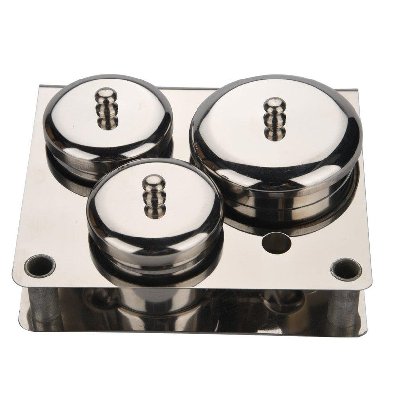 GOTOTOP 3pcs Stainless Steel Powder Storage Box Nail Tips Cup Nail Art Equipment Manicure Tools for Nail Powder Pigment Decoration Manicure - BeesActive Australia