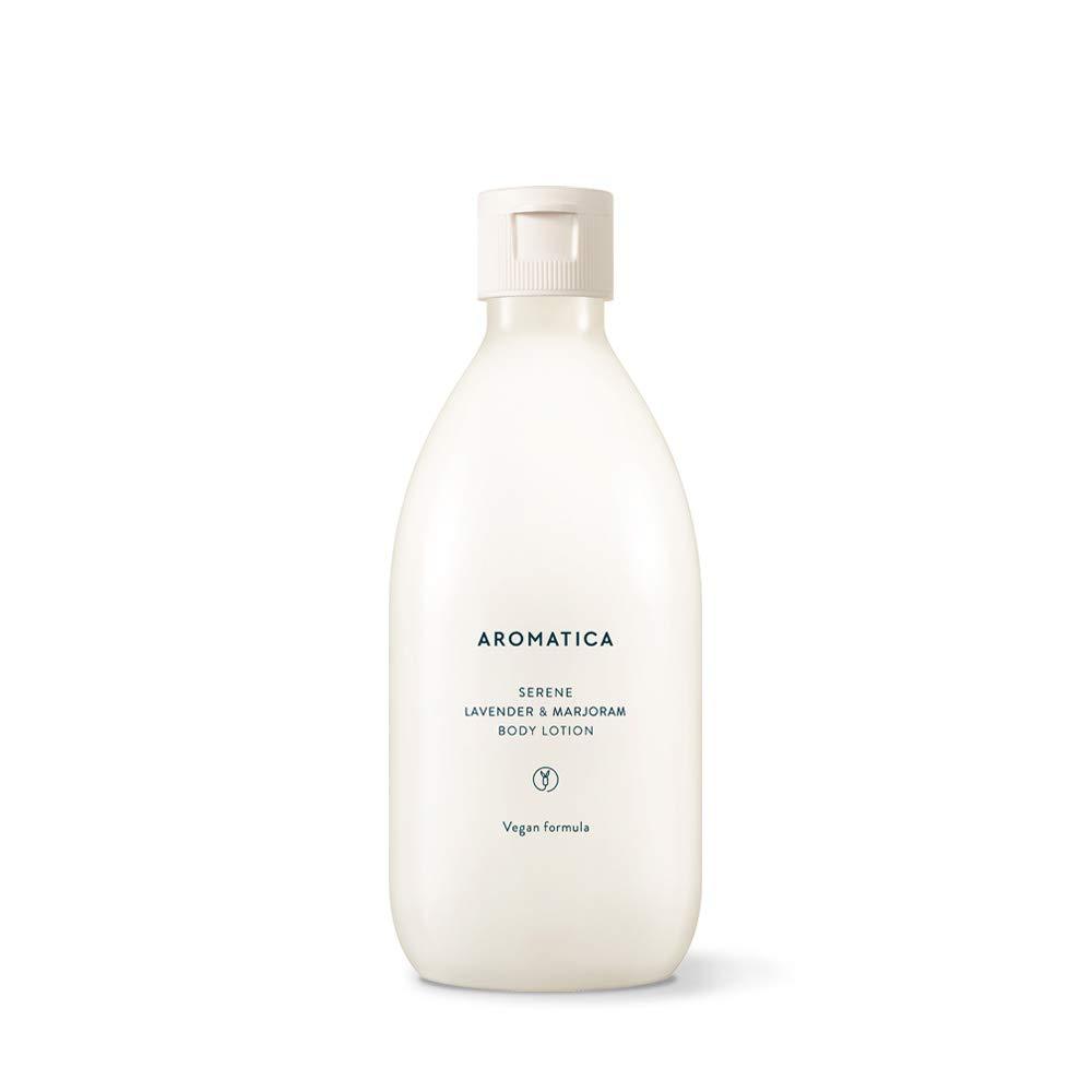 AROMATICA Serene Body Lotion Lavender & Marjoram 10.14oz / 300ml, Vegan | Soothing Body Moisturizer | Light Relaxing Scent | For Normal to Dry Skin | with Shea Butter Body Lotion 10.14 Ounce - BeesActive Australia