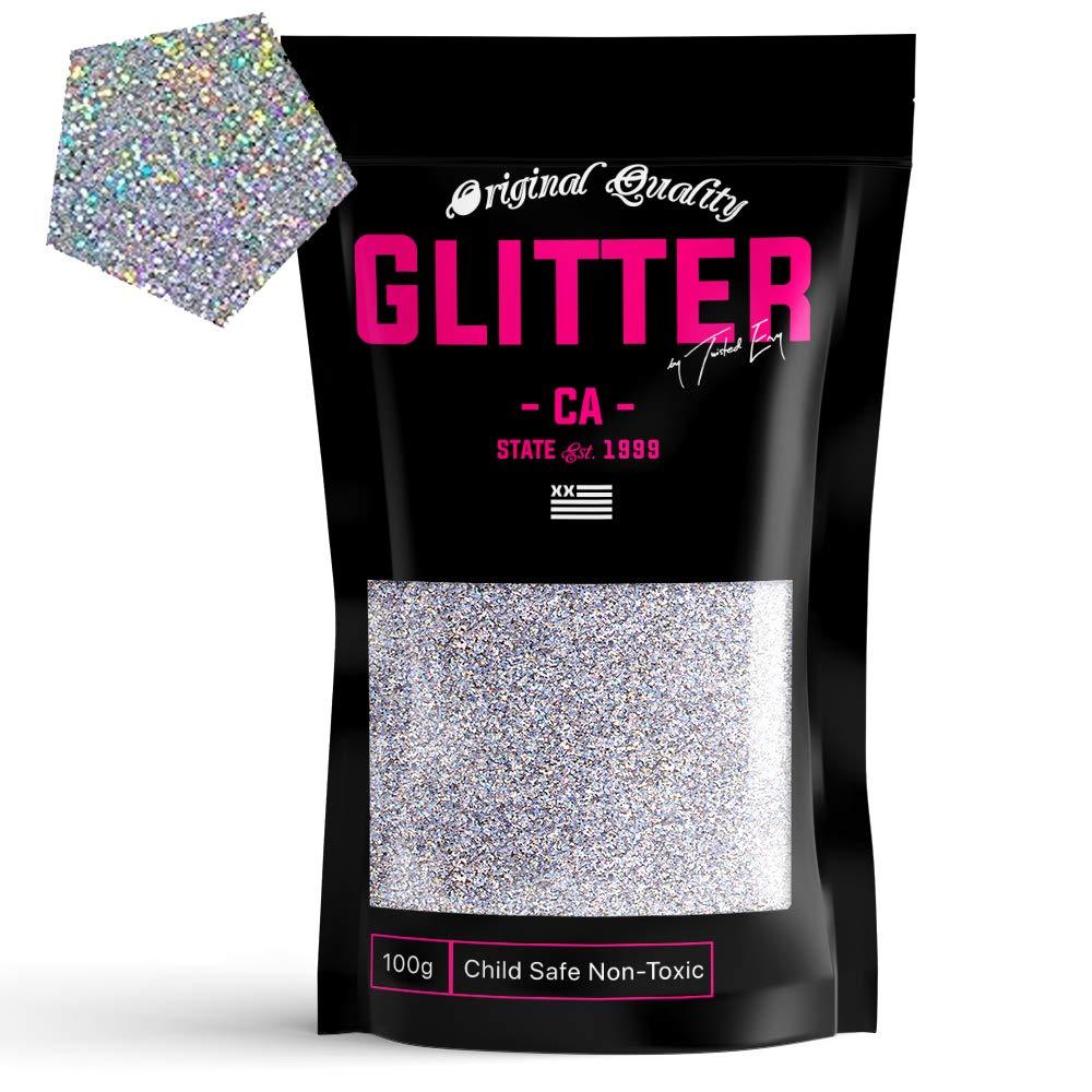 TWISTED ENVY Silver Holographic Ultra Fine Holographic Glitter 100g / 3.5oz Premium Glitter - BeesActive Australia