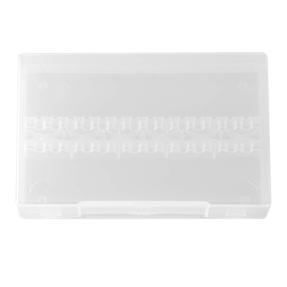 Zerodis Nail Grinding Head Display Box, 14 Holes Professional Nail Art Polishing Drill Storage Box Nail Drill Display Box Nail Drill Bit Holder Storage Box for Nail Art Store(Transparent) Transparent - BeesActive Australia