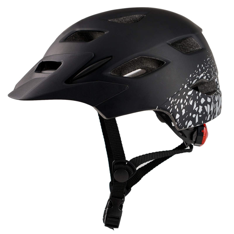 Bavilk Kids Bike Helmet Child Youth CPSC Certified Adjustable Multi-Sport Bicycle Cycling Scooter LED Light Detachable Visor Girls Boys Matte BK-04 50-57 cm / 19.7"-22.4" - BeesActive Australia
