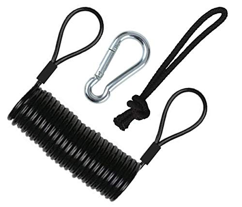 Branded Boards Safety Leash with Heavy Duty Wrist/Ankle Cuff, Carabiner & Paracord Loop. Boogie Boards, Snowboards, Surf Boards, SUP, Ski Scooters, Snowskates, Sleds, Dog Pet Lanyard Basic-1-pack - BeesActive Australia