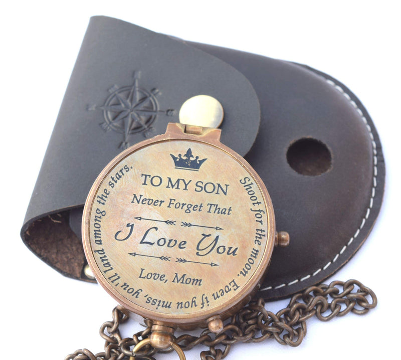 RIRHTAJUS Dad | Mom to Son Compass - to My Son | to Our Son  Love Mom | Love Dad  Graduation Day Gifts for Son - Son Birthday Gifts - Confirmation Gifts for Son To Son Love Mom - BeesActive Australia