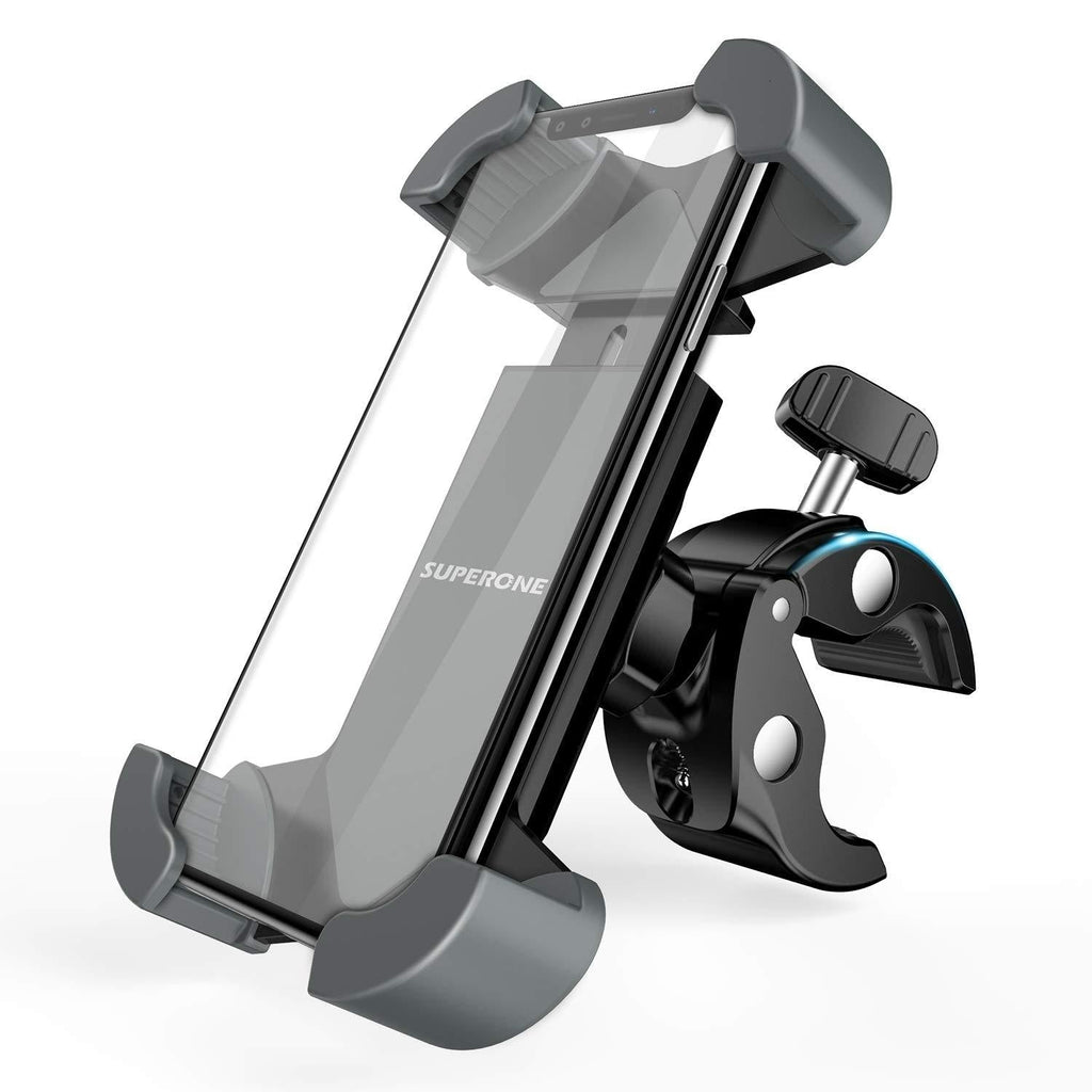 SUPERONE Bike Phone Mount, [Designed for OtterBox & Thick Case] Super Stable Bicycle Motorcycle Cell Phone Holder Handlebar, Compatible with iPhone 12 SE 11 Pro Max XR 8 7 Samsung S20/10/9/8 and More - BeesActive Australia