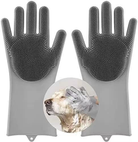 Sene Pet Grooming Gloves, Silicone Gloves Washing Dog Hair Removal Gloves, High Density Teeth Bathing Shampoo Shedding Cleaning Gloves Pet Washing and Grooming Gloves - BeesActive Australia
