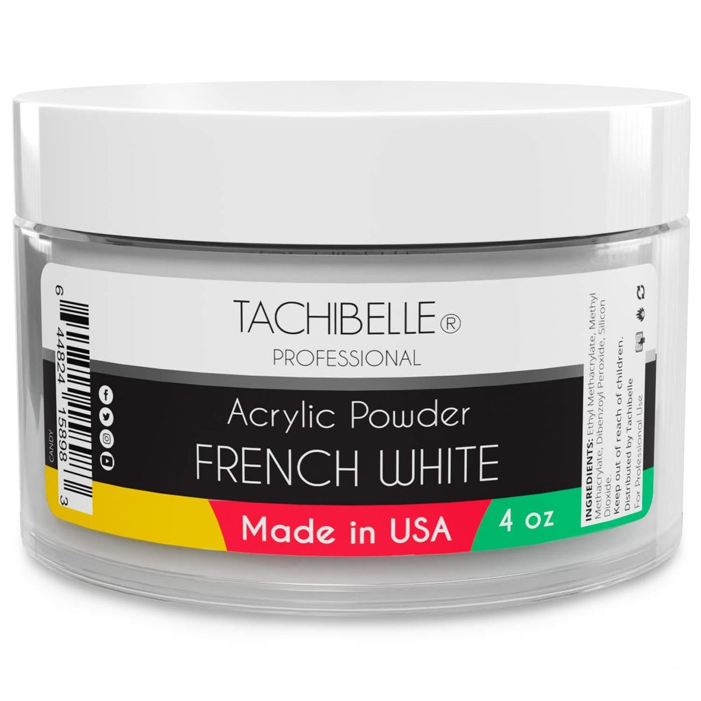 Tachibelle Professional Acrylic Nail System Acrylic Powder, 4 oz. Made in USA. Used in Professional Salons. (French White 4oz) French White 4oz - BeesActive Australia