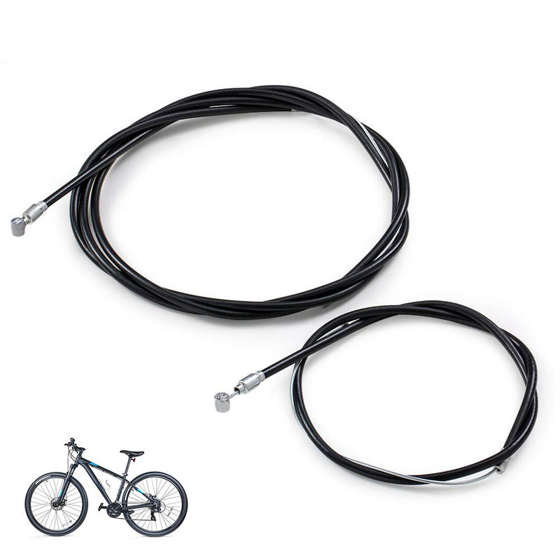 Deapher 1 Pair Bike Brake Cable, Front and Rear Brake Cable for Mountain Bike, Bike Brake Wire Set for Road Bike and Common Bike (BLACK1) - BeesActive Australia