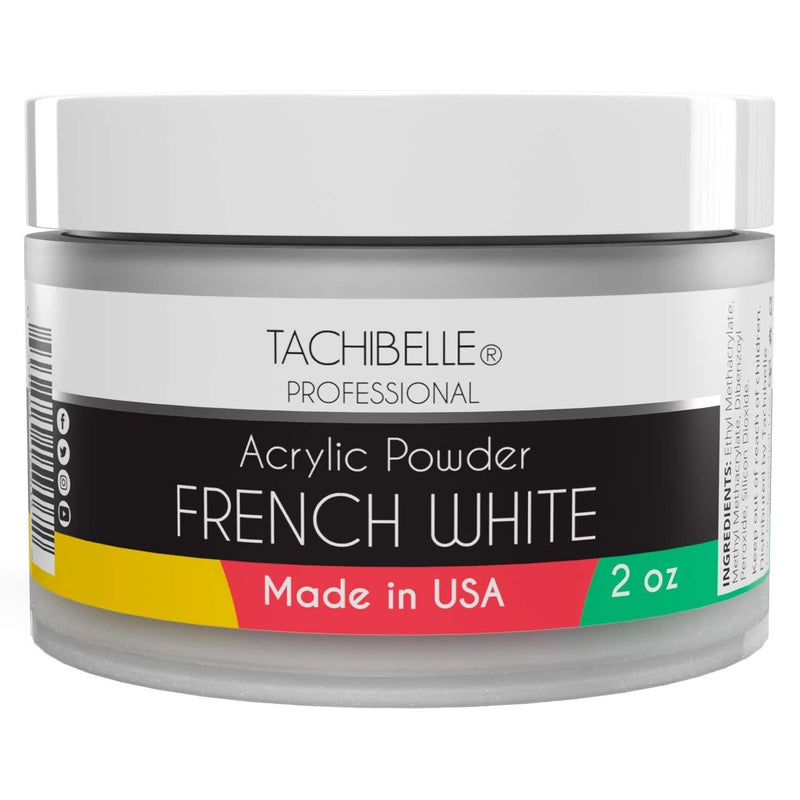 Tachibelle Professional Acrylic Nail System Acrylic Powder, 2 oz. Made in USA. Used in Professional Salons. (French White 2oz) French White 2oz - BeesActive Australia