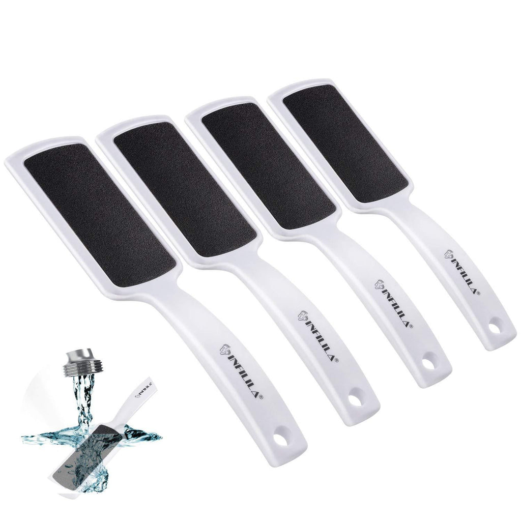 INFILILA 4PCS Foot Rasp Callus Remover Professional Pedicure Foot File Double-Sided Foot Scrubber Foot File for Pedicure Foot Scraper Foot Grater Pedicure Foot File Kit for Wet and Dry Feet - BeesActive Australia