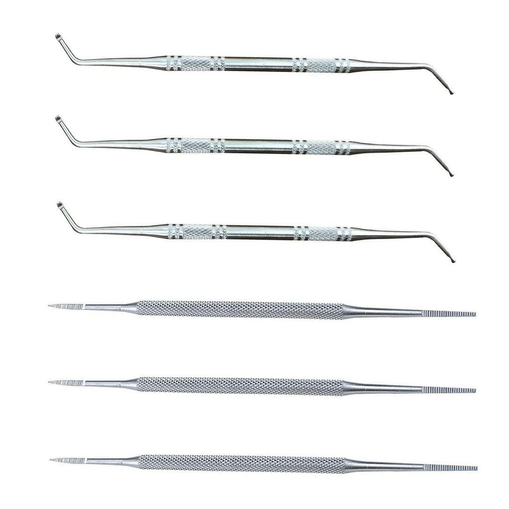 6 Pieces Of Stainless Steel Ingrown Toenail Tool Set Toenail Lifter Toenail Cleaner Toenail File Manicure Tools (Double-Sided Nail File and Ingrown Toenail) - BeesActive Australia