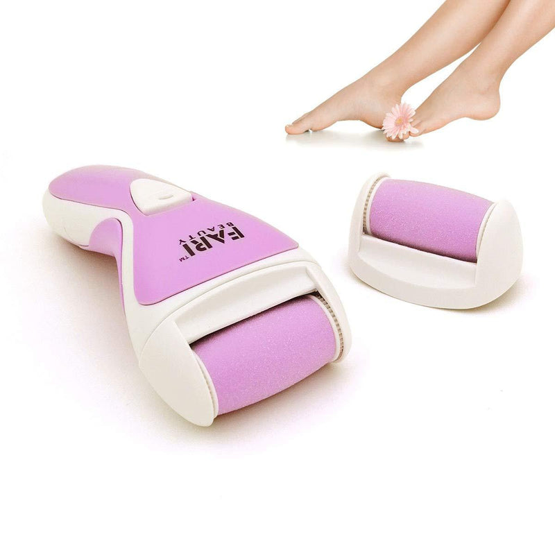 FARI Electric Callus Removers, Rechargeable Foot File for Dead Skin, Waterproof Pedicure Kit with 2 Coarse Rollers Heads For Hard Cracked Heels - BeesActive Australia
