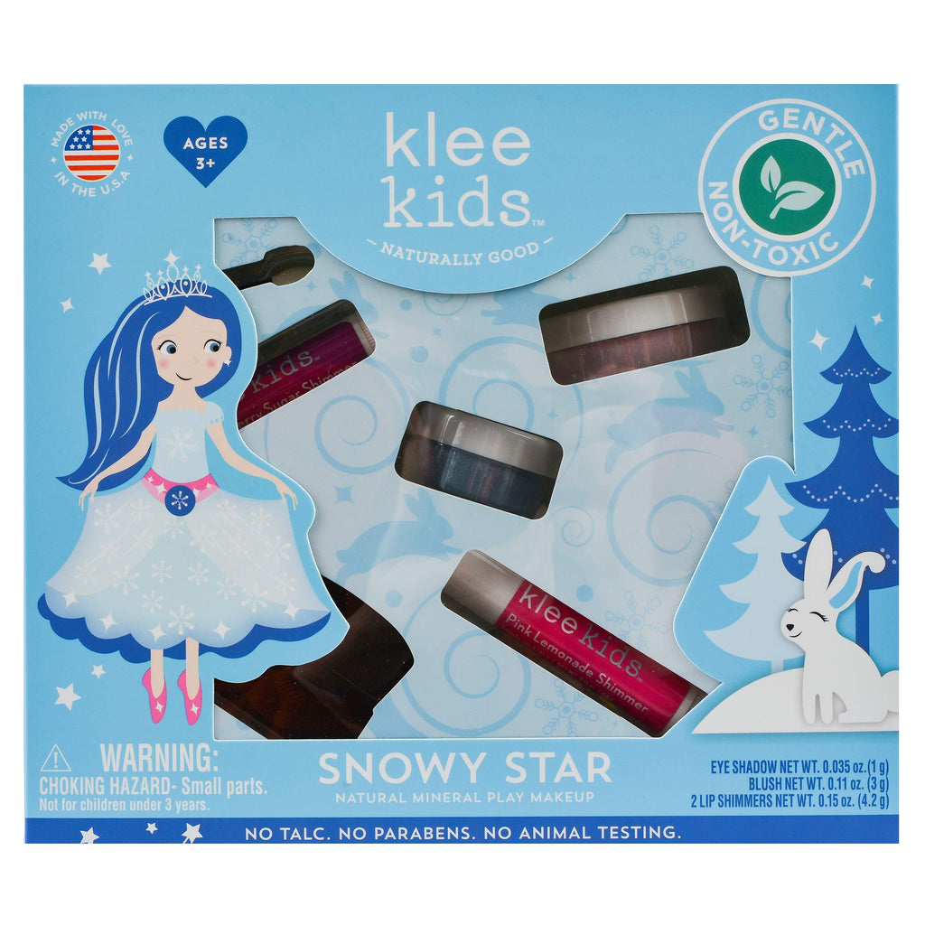 Luna Star Naturals Klee Kids Natural Mineral Makeup 4 Piece Kit (Snowy Star) Snowy Star - BeesActive Australia
