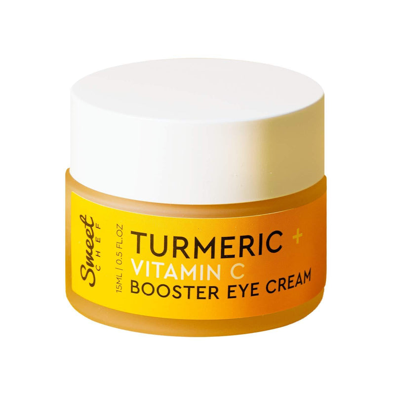 Sweet Chef Turmeric + Vitamin C Booster Eye Cream - Hydrating Turmeric Cream for Under Eyes, Dark Circles and Puffiness - Moisturizing Gel-Cream for Sensitive Under-Eye Skin (15ml / 0.5 oz) - BeesActive Australia