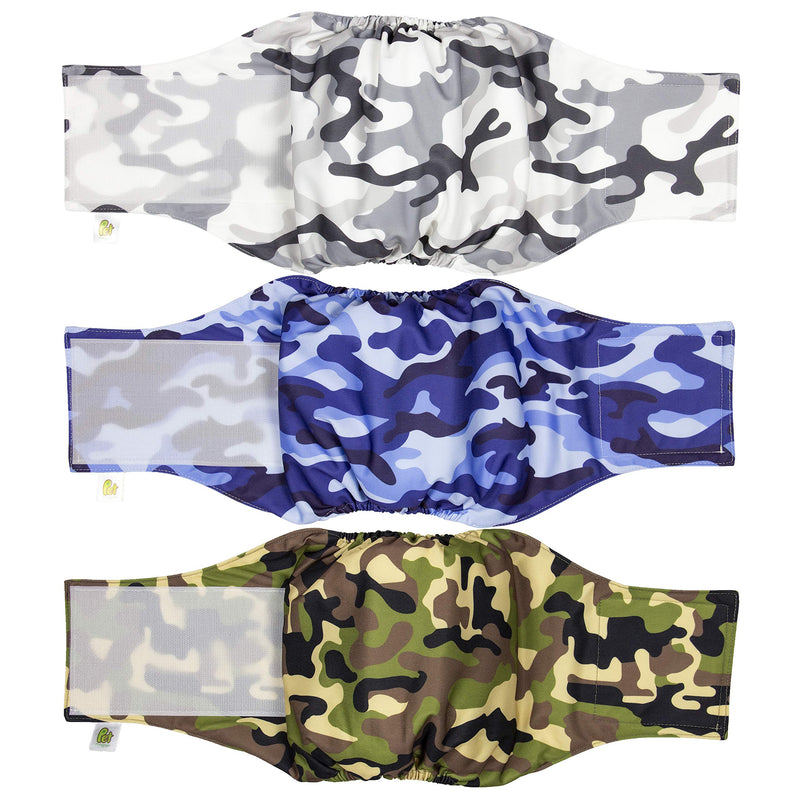 Pet Magasin Male Dog Belly Manner Band Wraps Nappies (3 Pack)… Camo Medium (15"-21" Waist) - BeesActive Australia
