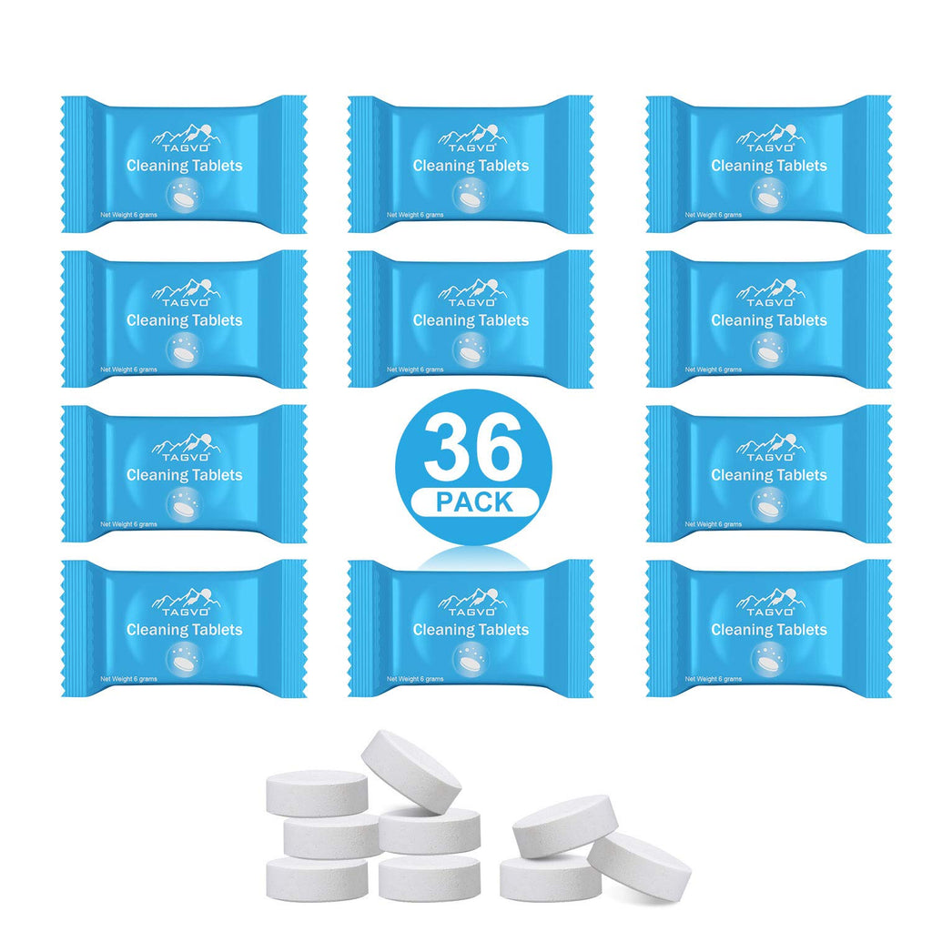 TAGVO 36 Pack Cleaning Tablets for Hydration Bladder - All Natural, Odor Free, Easy Removes Stubborn Stains Cleaning Tabs for Water Reservoir, Sport Water Bottles, Water Bladder, Hydration Backpack - BeesActive Australia