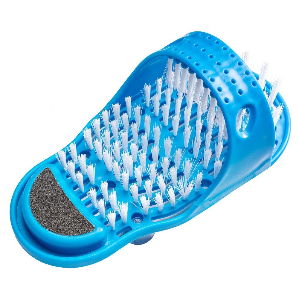 Meidong Foot Scrubber, Foot Scrub Massager Cleaner Dead Skin Remover for Shower Floor with Suction Cups (1PCS Blue) - BeesActive Australia