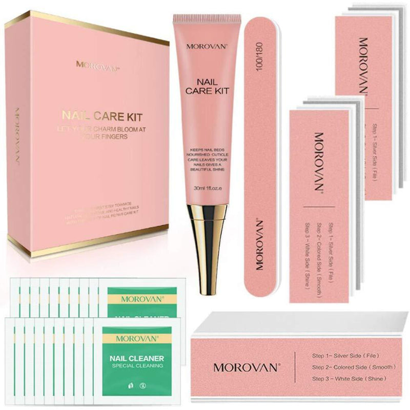 Morovan Nail Buffer and Shine Kit, Nail Care Kit-30ml Cuticle Oil Cream in Deep Action(Sooth,Repair and Strengthen Cuticles and Nails) - BeesActive Australia