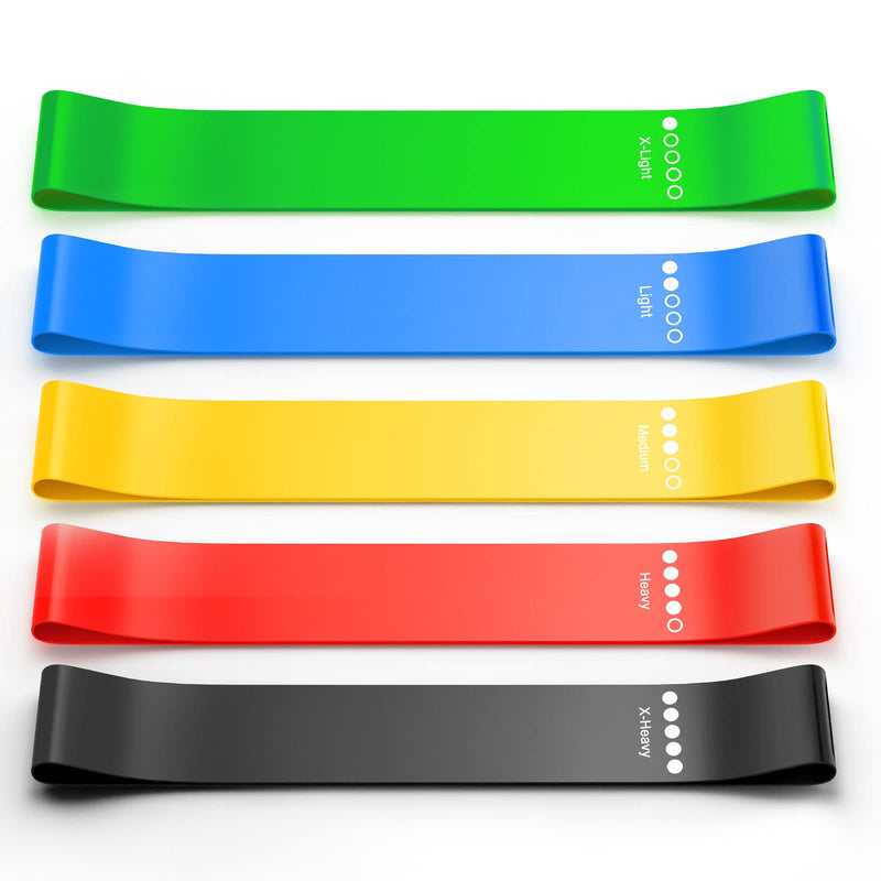 Resistance Bands, Exercise Workout Bands for Women and Men, 5 Set of Stretch Bands for Booty Colorful - BeesActive Australia