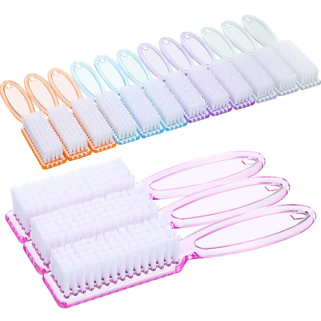 15 Pieces Handle Grip Nail Brush Handle Fingernail Scrub Cleaning Brushes Pedicure Brush for Toes and Nails Cleaning, 5 Colors - BeesActive Australia