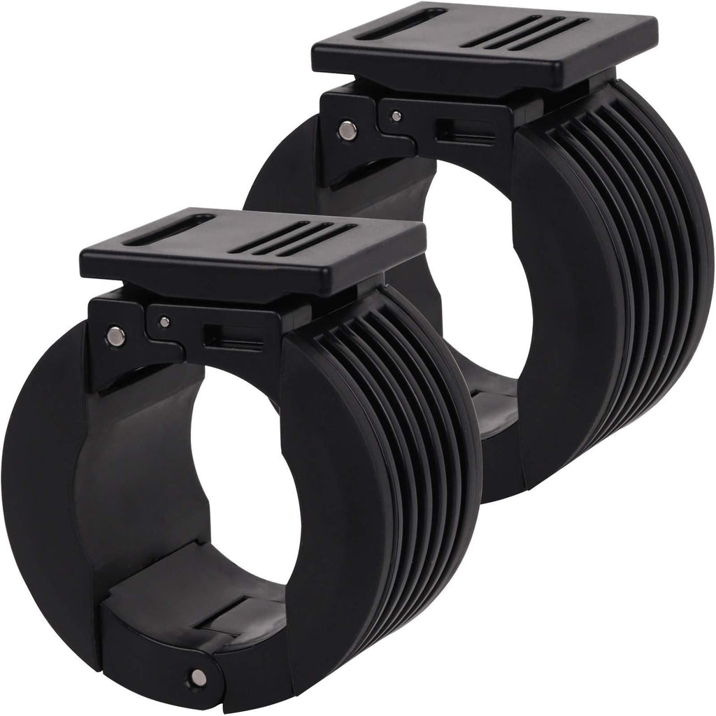 ZPARIK Olympic Barbell Clamps Collars 2 inch Barbell Clips, Quick Release Weight Clips Clamps for Olympic Bars, 2” Non-Slip Weight Plates Collars for Pro Olympic Weight Lifting Training (1 Pair) Black - BeesActive Australia
