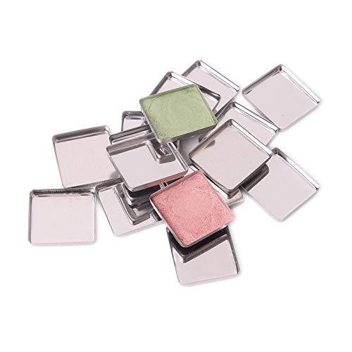 30 Pack Empty Metal Tin Make Up Pans for Magnetic Makeup Palette 26mm 36mm 48mm 50mm Cosmetic Foundation Blush Eye Shadow Organizer Pan (Square-shape(26.5X26.5 mm)) Square-shape(26.5X26.5 mm) - BeesActive Australia