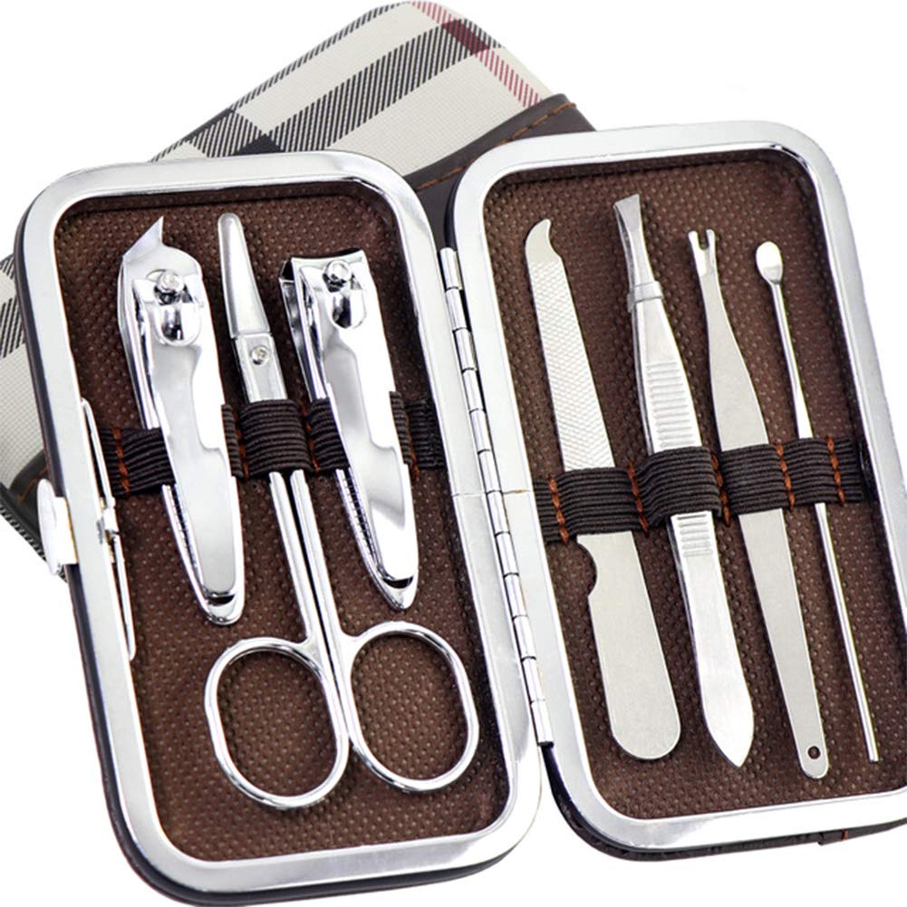 Manicure Set Personal care/Nail Clipper Kit Luxury Manicure 7 In 1 Professional Pedicure Set Grooming kit Gift for Men/Women Nail Care Christmas Gift - BeesActive Australia