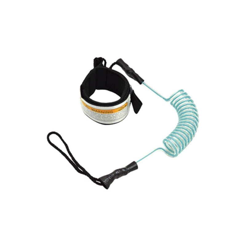 Surfboard Leash,TPU Surfboard Leash, Stand Up Paddle Board 5mm Coiled Spring Leg Foot Rope Surfing Leash for Surfboard Blue - BeesActive Australia
