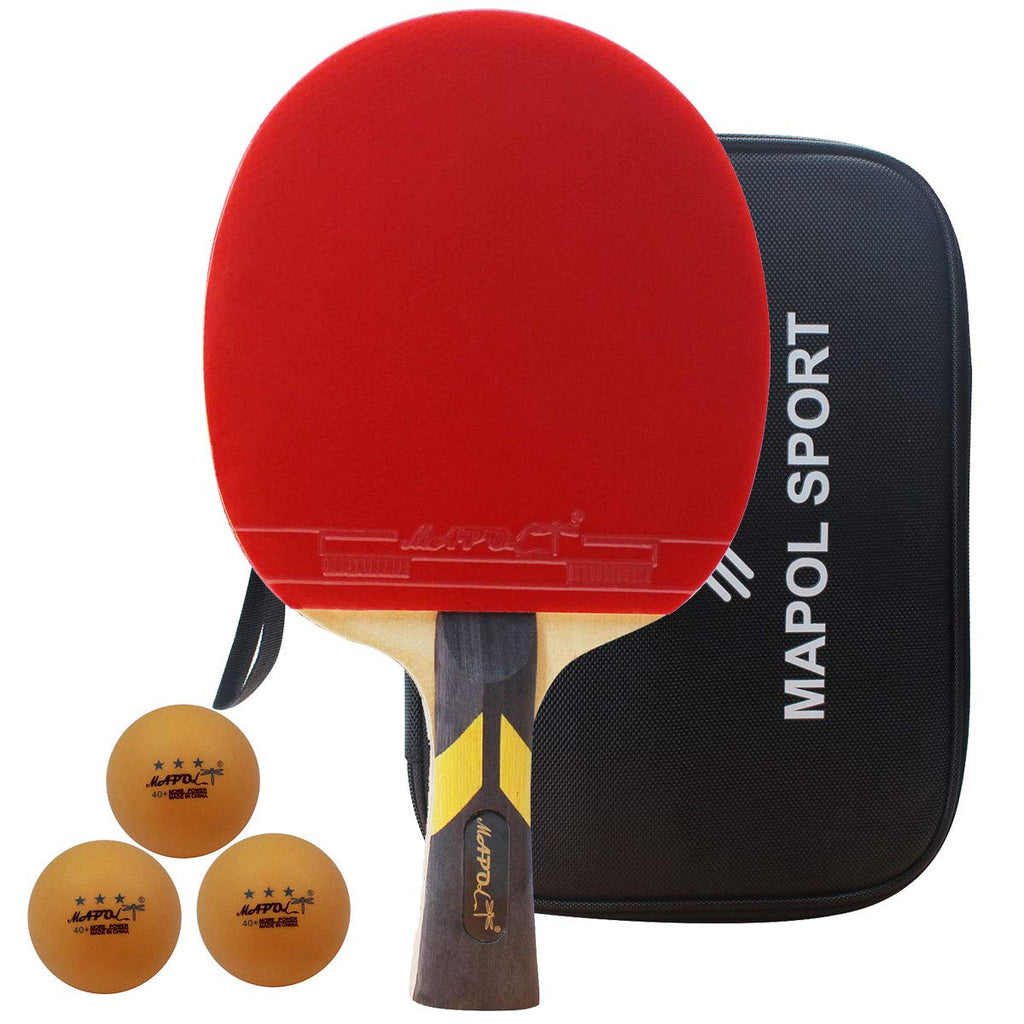 MAPOL Carbon Performance-Level Ping Pong Paddle,Tournament Table Tennis Racket with 7-Ply Blade with Carbon Fiber Technology and Aggressive Rubber,Suitable for Intermediate Level and Above Players - BeesActive Australia