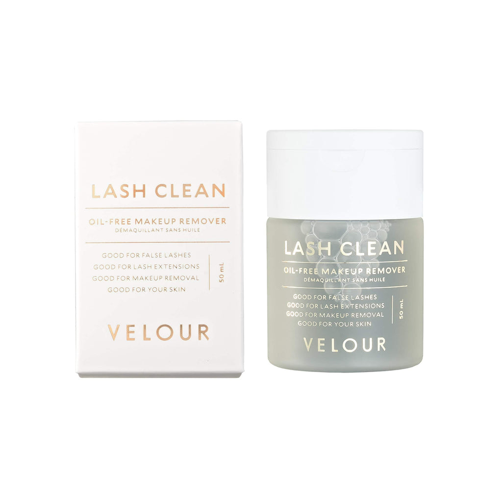 Velour Lash Clean - Oil Free Liquid Makeup Remover for Eyes, False Lashes, and Face - Gentle, Hypoallergenic, and Vegan (50 ml) 50 ml - BeesActive Australia