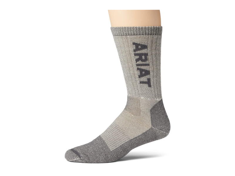 ARIAT Unisex-Adult Midweight Steel Toe Merino Blend Socks Medium Grey - BeesActive Australia