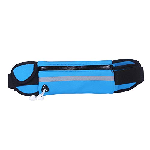 Unisex No-Bounce Running Waist Pack Bag Water Resistant Adjustable Workout Fanny Pack for Fitness Jogging Hiking Travel Blue 15.74inch - BeesActive Australia