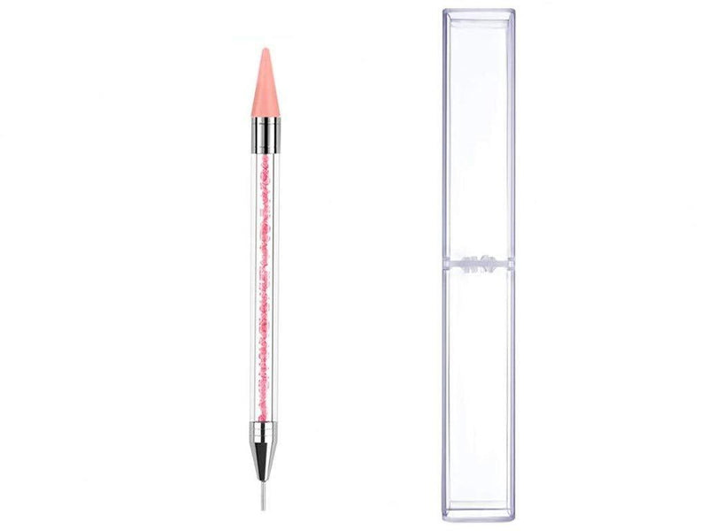 Aoshang Nail Rhinestone Picker Dotting Pen，Dual-ended Rhinestone Gems Crystals Studs Picker Wax Pen for Nail Art DIY Decoration （Pink） - BeesActive Australia