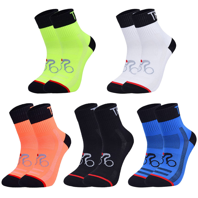 5/10Pack Sports Cycling Socks Colorful Anti Smell Ankle Running Athletic Socks 5pack X-Large - BeesActive Australia