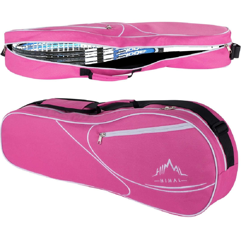 Himal 3 Racquet Tennis-Bag Premium Tennis-Racket-Bag with Protective Pad, Professional or Beginner Tennis Players, Lightweight Tennis Bag for All Ages Pink - BeesActive Australia