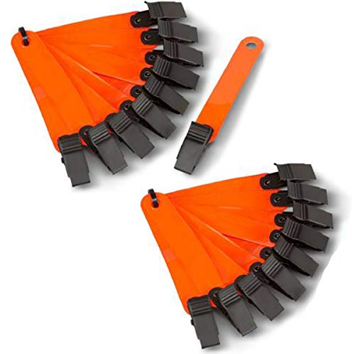 Orange Reflective Tree Marker (Pack of 20) 3” Hanging Trail Marking Reflectors, Trail Marking Tape, Trail Marking Ribbon, Trail Tape to Mark Trail, Highly Reflective Markers for Hiking or Hunting - BeesActive Australia