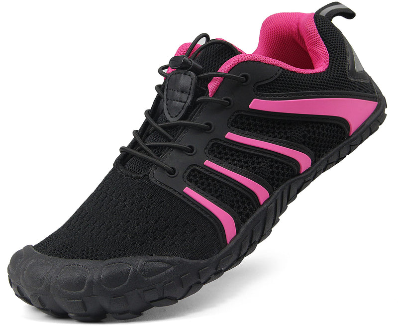 Oranginer Women's Barefoot Shoes - Wide Toe Box - Zero Drop - Minimalist Shoes 7 2-black Rose-1 - BeesActive Australia