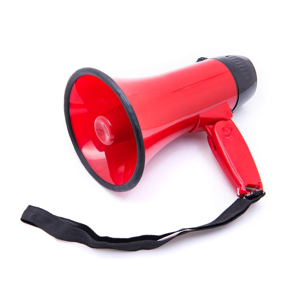 BEMLDY Portable Megaphone Bullhorn 20 Watt Power with Built-in Siren/Alarm-Adjustable Volume -Strap Powerful and Lightweight Red - BeesActive Australia