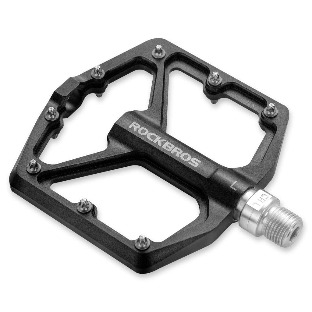 ROCKBROS Mountain Bike Pedals MTB Pedals Bicycle Flat Pedals Aluminum 9/16" Sealed Bearing Lightweight Platform for Road Mountain BMX MTB Bike - BeesActive Australia