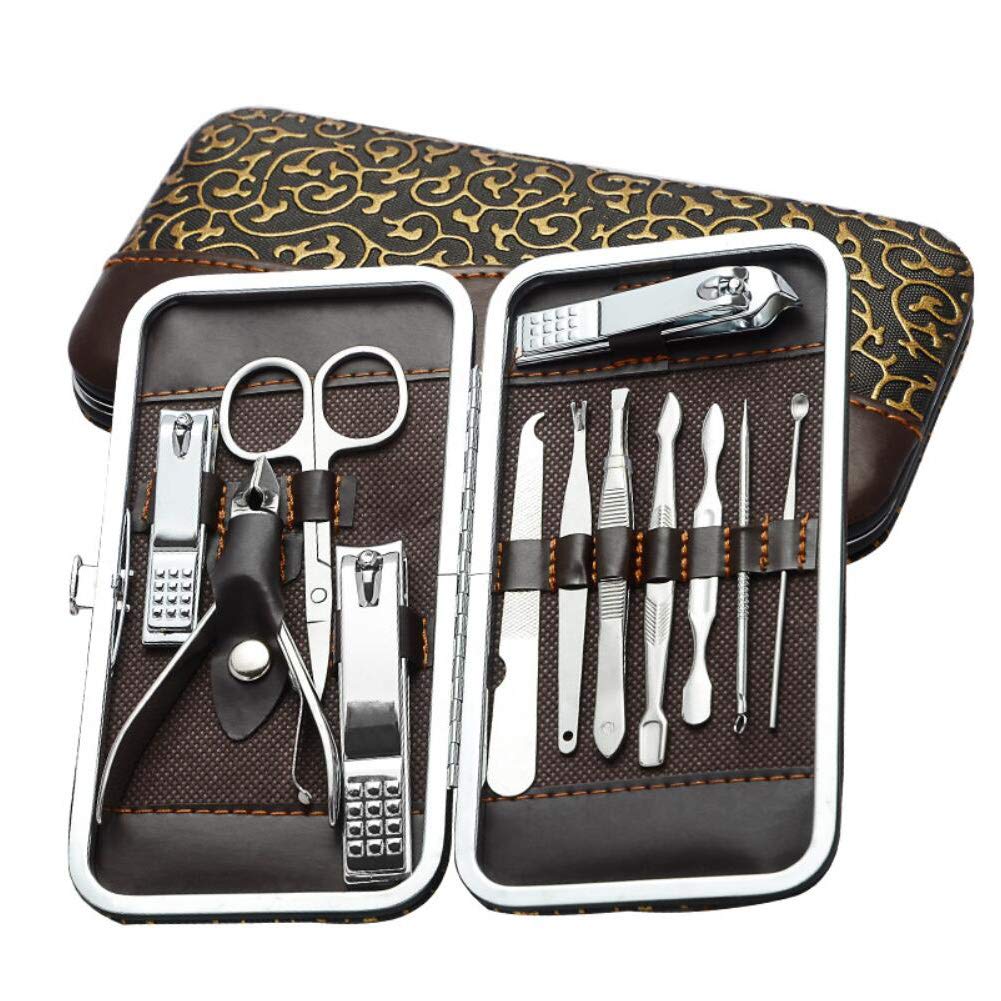 Nail Clippers Set Stainless Steel 12 in 1 Manicure&Pedicure Kit for Men,Women and Children For Fingernails&Toenails Cuticle Eyebrow scissors and ear pick included with luxury portable case - BeesActive Australia