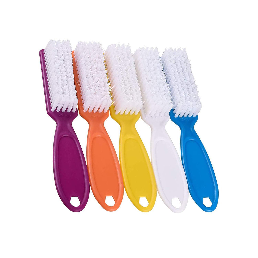 USUNQE Pack of 5 Hand Nail Cleaning Brushes with Long Handle Bar Grip, Rondom Colors - BeesActive Australia