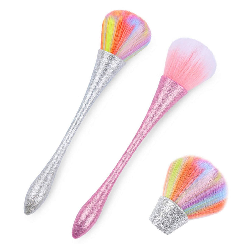 Nail Dust Brush, Remove Dust Powder For Acrylic Gel UV Nail Brush Manicure Brush Clean UP Tools Foundation Cosmetic Brush Powder Brush Girls Women Daily Makeup pink - BeesActive Australia