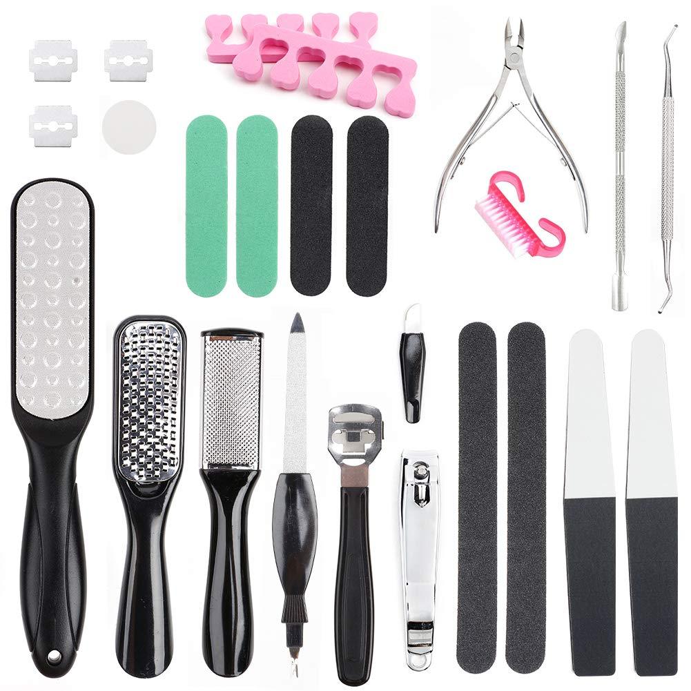 Professional Foot Files Pedicure Kit,26 in 1 Foot Care Stainless Steel Foot Rasp, Foot Scrubber Double Sided Files, Foot Care Kit for Women/Men - BeesActive Australia