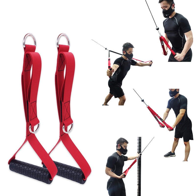 J Bryant Fitness Multifunction 4 in 1 Grip Handle Triceps Rope Resistance Bands Handle Cable Machine Attachments for Gym LAT Pulldown Exercise Handle - BeesActive Australia
