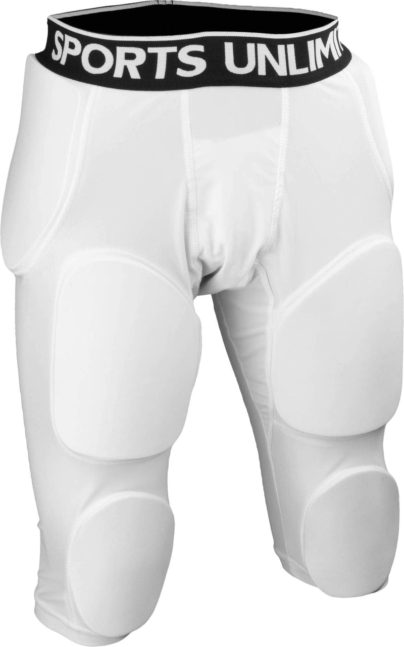 Sports Unlimited Omaha Adult 7 Pad Integrated Football Girdle White Small - BeesActive Australia