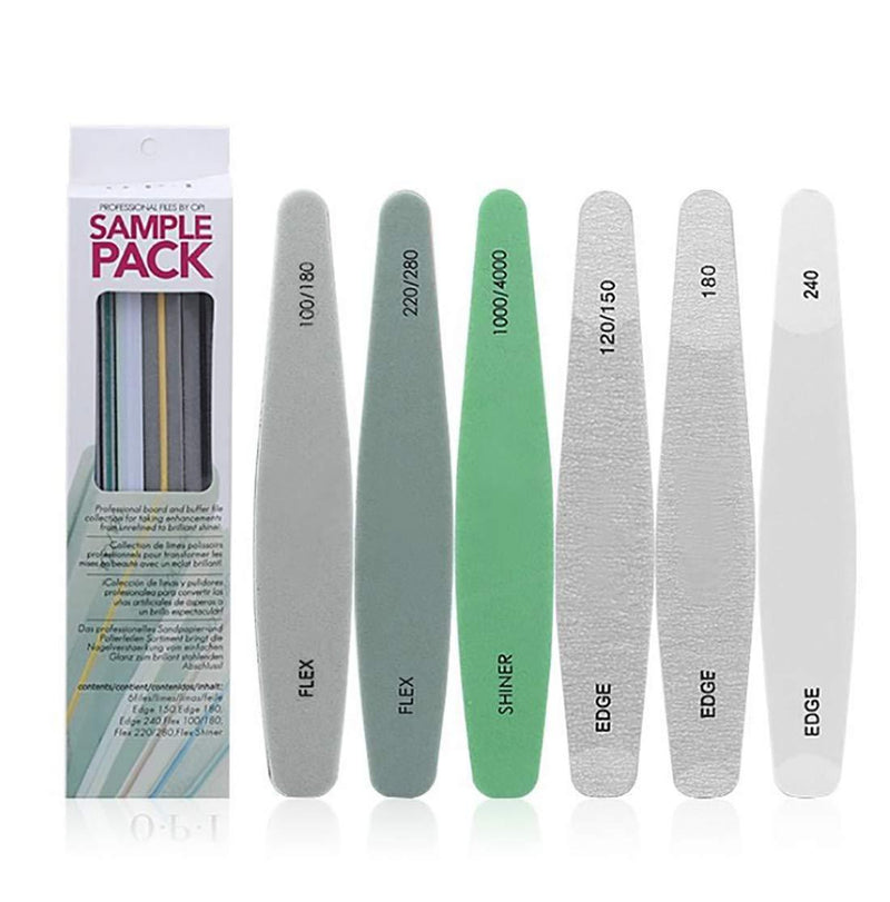 6 Pcs Nail Files Buffer Set, Professional Nails Block Washable Double Sided Buffers 150, 180, 240, 100/180, 220/280, 1000/4000, Manicure Tools for Nail Grinding Polishing - BeesActive Australia