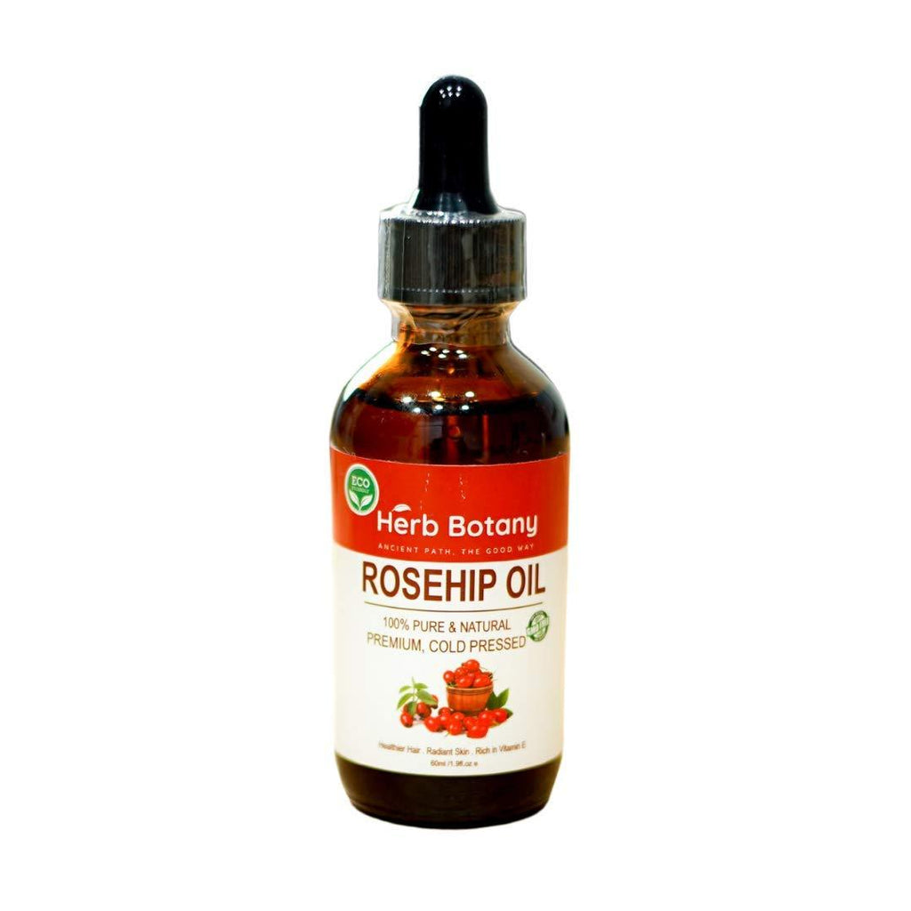 Herb Botany Natural Rosehip Oil (1.9 Fl Oz / 60 ml) 100% Pure Non-GMO Cold Pressed Unfiltered Anti-Aging Moisturizer Treatment for Dry Hair, Face, Skin, Reduces Fine Lines, Wrinkles, Acne Scars, Skin and Hair Pigmentations - BeesActive Australia