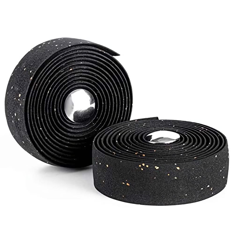 Bike Handlebar Tapes, Cork Bike Handlebar Tape, Bicycle Bar Tape, Cycling Handle Wraps, Road Bike Handlebar Tape (Black/Wood Color) - BeesActive Australia
