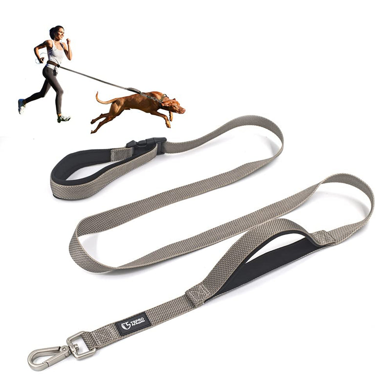 TSPRO Hands Free Dog Leash Adjustable Walking Running Dog Leash with Control Safety Padded Handle and Heavy Duty Clasp for Small Medium Large Dogs Length:180cm/70.9inches Gray - BeesActive Australia