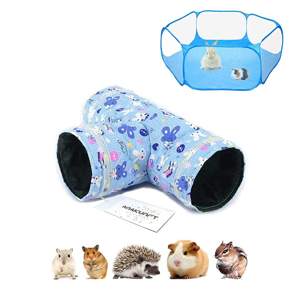 Amakunft Guinea Pig Hideaway Play Tunnel, Fun Pet Toy Small Animals C&C Cage Tent, Pet Playpen for Hamster, Chinchillas, Mice, Rats, Gerbil Rat, Squirrel, Hedgehog - BeesActive Australia