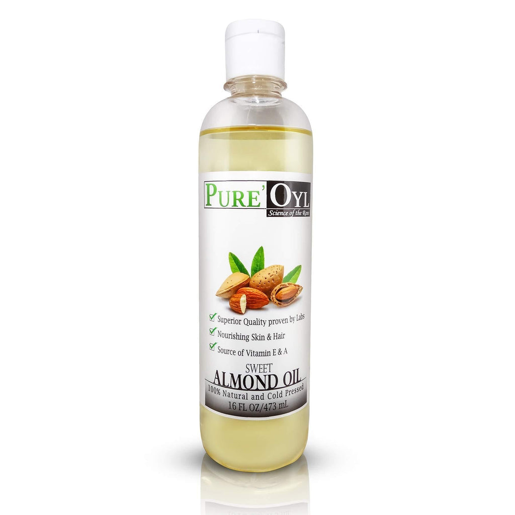 Pureoyl Sweet Almond Oil 16 Fl Oz 100% Natural and Pure | Moisturizer & Carrier Oil | Beauty & DIY blends - BeesActive Australia